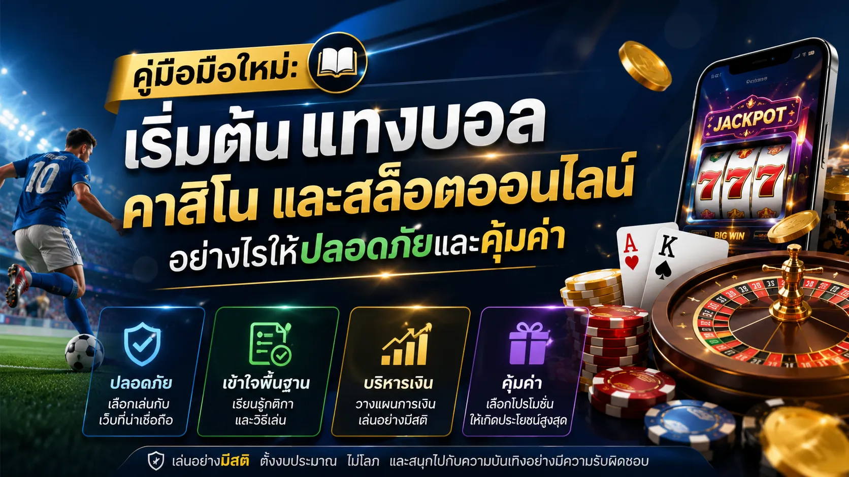 เริ่มต้นแทงบอล คาสิโน และสล็อตออนไลน์อย่างไรให้ปลอดภัยและคุ้มค่า